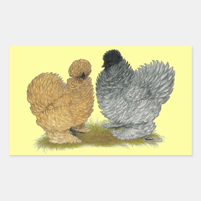 Pegatina Rectangular Sizzle Chickens (Anverso)