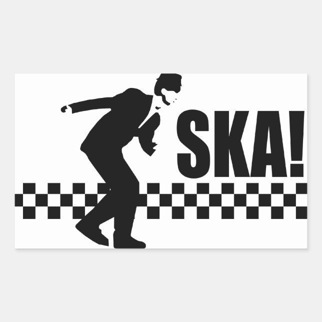 Pegatina Rectangular ¡Ska encendido! (Anverso)