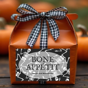 Pegatina Rectangular Skeletons BONE APPÉTIT