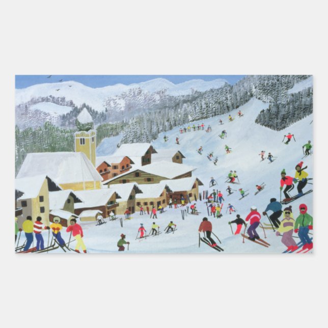 Pegatina Rectangular ¡Ski Whizzz! 1991 (Anverso)