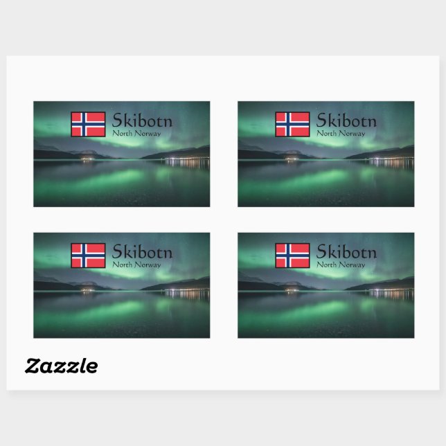 Pegatina Rectangular Skibotn (Hoja)