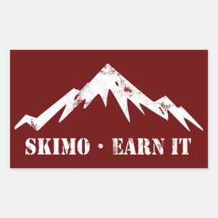 Pegatina Rectangular Skimo, Gana