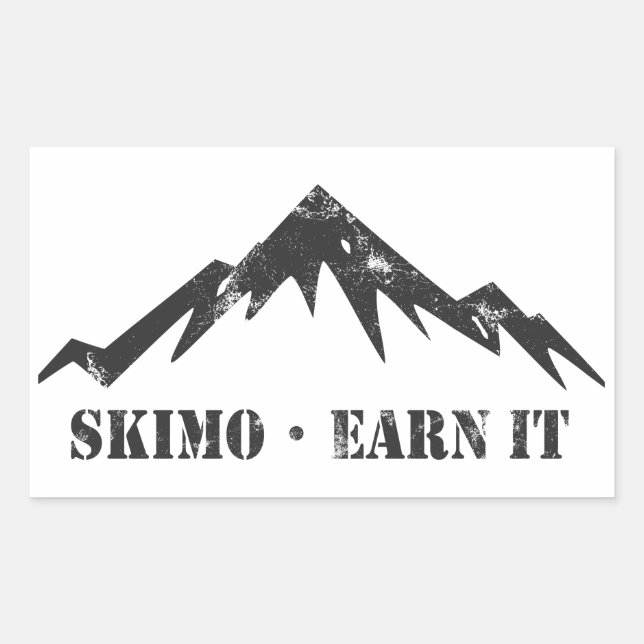 Pegatina Rectangular Skimo, Gana (Anverso)