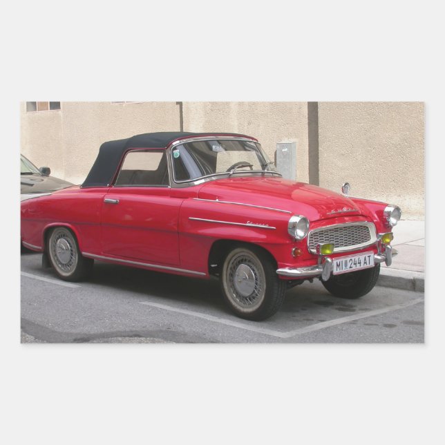 Pegatina Rectangular Skoda Felicia (Anverso)