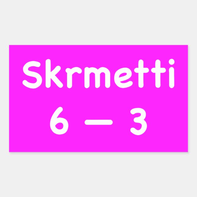 Pegatina Rectangular Skrmetti 6 - 3 (Anverso)