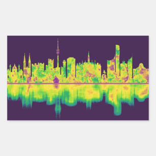 Pegatina Rectangular Skyline Austria