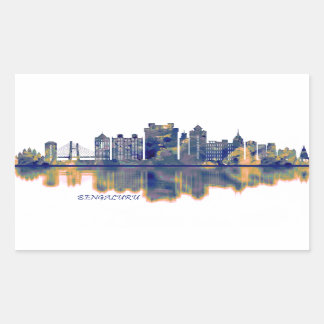 Pegatina Rectangular Skyline Bengaluru