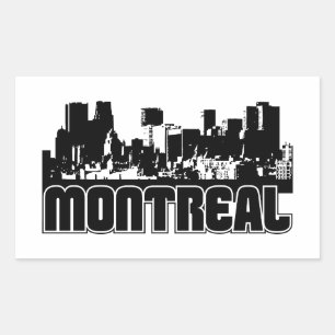Pegatina Rectangular Skyline de Montreal
