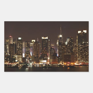 Pegatina Rectangular Skyline de Nueva York