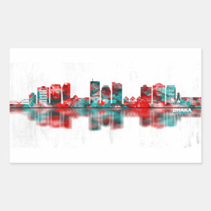 Pegatina Rectangular Skyline Dhaka