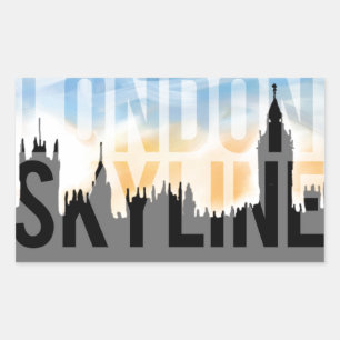 Pegatina Rectangular Skyline LONDON