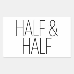 Pegatina Rectangular Sleek Half & Half