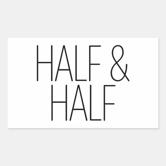 Pegatina Rectangular Sleek Half & Half (Anverso)