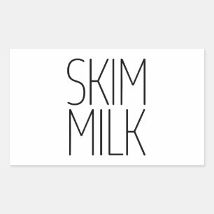 Pegatina Rectangular Sleek Skim Milk