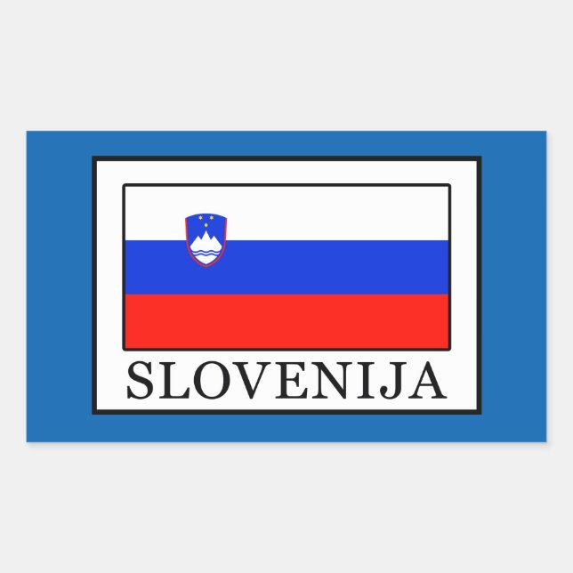 Pegatina Rectangular Slovenija (Anverso)