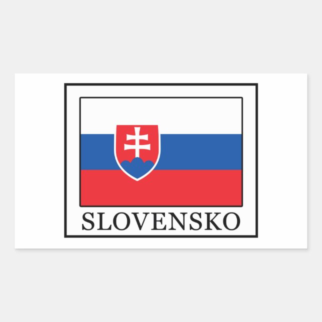 Pegatina Rectangular Slovensko (Anverso)
