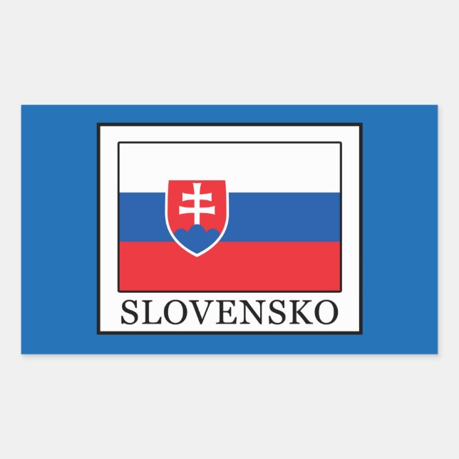 Pegatina Rectangular Slovensko (Anverso)