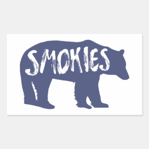 Pegatina Rectangular Smokies Bear