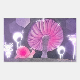 Pegatina Rectangular Snail brillante