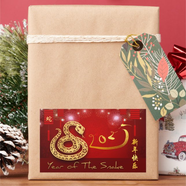 Pegatina Rectangular Snake Año 2025 HRecS (Vacaciones)