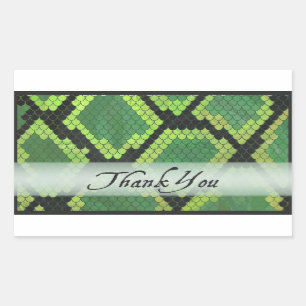Pegatina Rectangular Snake de animales salvajes gracias