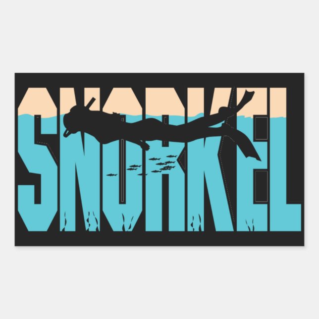 Pegatina Rectangular Snorkel (Anverso)