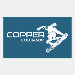 Pegatina Rectangular Snowboard de Copper Mountain Colorado