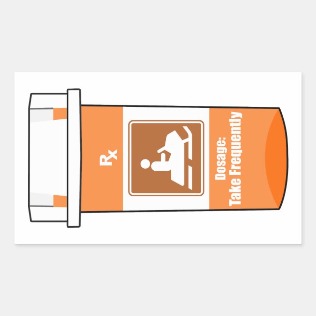 Pegatina Rectangular Snowmobiling Is My Drug (Anverso)