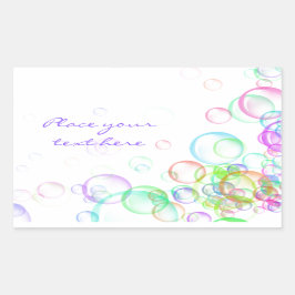 Pegatina Rectangular Soap Bubbles