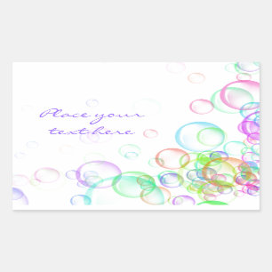 Pegatina Rectangular Soap Bubbles