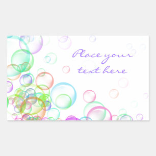 Pegatina Rectangular Soap Bubbles