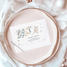 Pegatina Rectangular Sobres de ropa para bebé copo de nieve azul hielo 