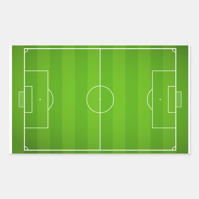 Pegatina Rectangular Soccer field Football (Anverso)