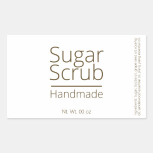 Pegatina Rectangular Sofisticado hobby de negocios de sugar Scrub