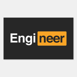 Pegatina Rectangular Software Engineer