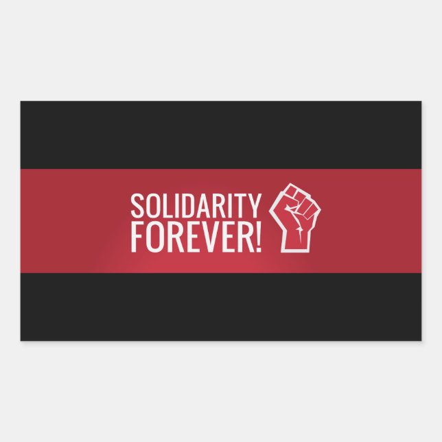 Pegatina Rectangular ¡Solidaridad para siempre! (Anverso)