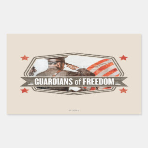 Pegatina Rectangular Solider-Guardian de la libertad