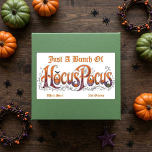 Pegatina Rectangular Sólo un montón de Tipografía Moderna Cute Hocus Po