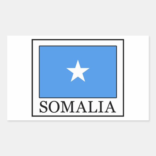 Pegatina Rectangular Somalia (Anverso)