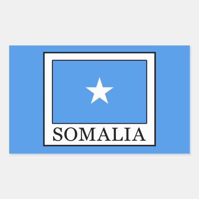 Pegatina Rectangular Somalia (Anverso)
