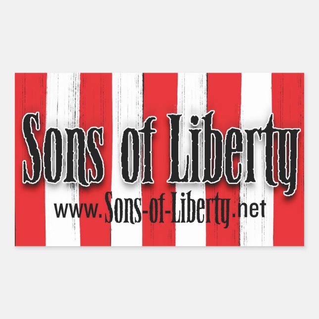Pegatina Rectangular Sons Liberty FLAG sticker (Anverso)
