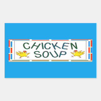 Pegatina Rectangular Sopa de pollo