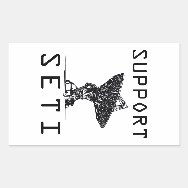 Pegatina Rectangular Soporte SETI (Anverso)