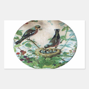 Pegatina Rectangular Sosteniendo la bandada: capturando la crianza de l