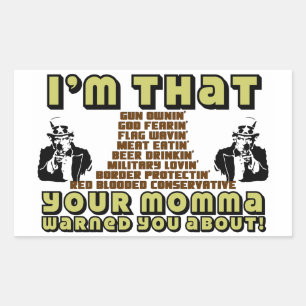 Pegatina Rectangular Soy tan conservador