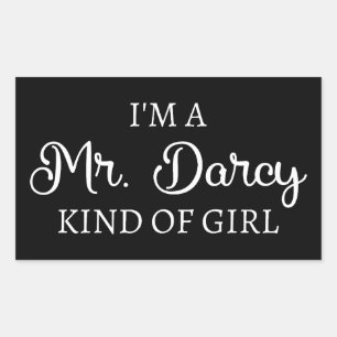 Pegatina Rectangular Soy un Sr. Darcy Tipo de Chica I