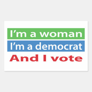 Pegatina Rectangular ¡Soy una mujer y voto!