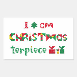 Pegatina Rectangular Soy una obra maestra de CRISTO