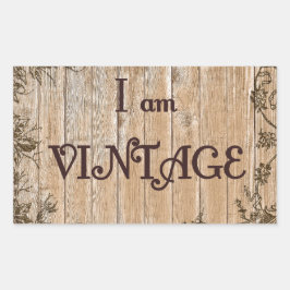 Pegatina Rectangular Soy Vintage