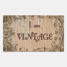 Pegatina Rectangular Soy Vintage